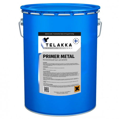 быстросохнущий грунт для металла Telakka PRIMER METAL 20кг (красно-коричневый)